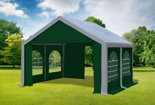 Partyzelt 4x4m Grau Grün PVC