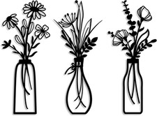 3 Stück Metall Blumen