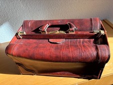 Arztkoffer groß, Hebammenkoffer, Antik, Leder, Apotheker  45 cm lang