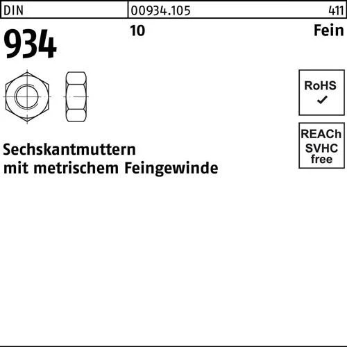 Sechskantmutter din 934 - 934, m20x