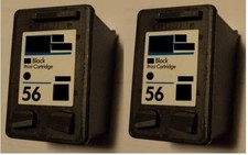 2x DRUCKERPATRONEN für HP 56 XL DeskJet 450CBI 5145 5150 5151 5550 5552 5650