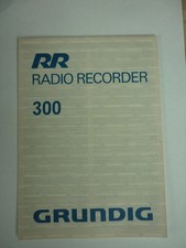 RADIO RECORDER 300 VON GRUNDIG-ORIGINAL BEDIENUNGSANLEITUNG VON 1992 TOP!