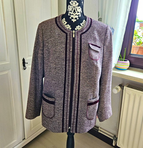Damen tweed jacke - tweed,