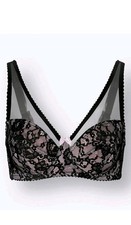 wäschepur Damen Entlastungs-BH ohne Bügel Unterwäsche schwarz Gr. 85 (Cup-E) NEU