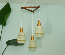 Skandinavische Hängelampe Vintage Kaskade Lampe Danish Teak 50er 60er 70er Retro