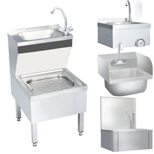 Handwaschbecken Waschbecken Edelstahl Gastrobecken Spülbecken Wasserhahn Gastro