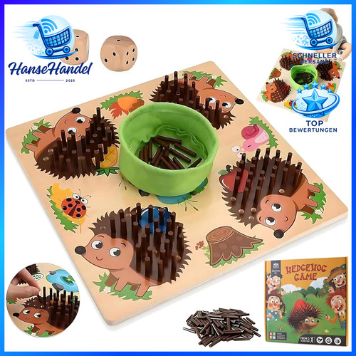 Igel steckspiel holz - igel,