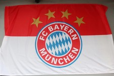 Flagge, Fahne, BAYERN MÜNCHEN, wenig benutzt, 4 Sterne, NICHT ZUM HISSEN!