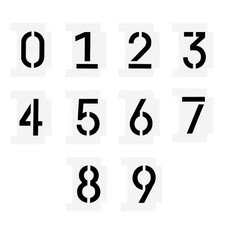 Set 10pcs hohl zahlen - set,