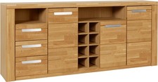 Sideboard Kolding Home affaire Kommode Eiche Teilmassiv B.210cm Türen Anrichte