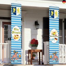 2 Stück Oktoberfest Deko Banner, Bierfest Dekoration Set, Bayerisches 
