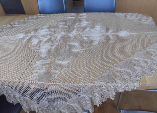 Edle tischdecke handarbeit - tischdecke,
