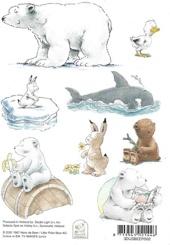 Kleiner eisbär decoupage - kleiner, a5