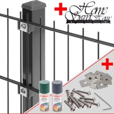 Doppelstabmattenzaun AKTIONSANGEBOT Doppel Stab Matten Zaun Komplett Set Garten