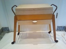 50er seltener großer Nähkasten ~ 1950  auf Rollen - Originalzustand