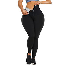 Damen Schlank Schwitzen Leggings Bauchweg Yogahosen Taillen Korsett Leggins Hose