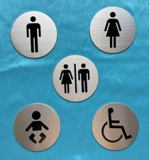 Edelstahl Türschild WC Damen