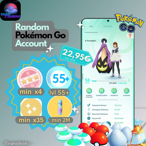 Random pokémon account - go,