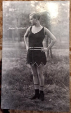 Alte Postkarte, Foto, Bademoden, 1925, Marke Goldfisch