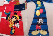 2 seltene Krawatten Schlips Vintage Disney Fun Party Seide