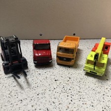 Siku 4 Stück Modell Linde Stapler Mercedes LKW Autokran Truck Scania Oder Volvo