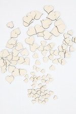Holz Herzen 100Stück - 2-5cm Hochzeit Streudeko Basteln Deko Tischdeko