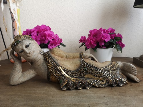Liegender thai buddha - holz,