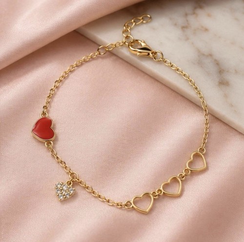 Rot und gold herz golden - rot,