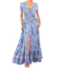 Neu Boho blau Paisley Print