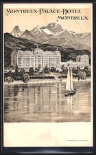 Ansichtskarte Montreux, Montreux-Palace-Hotel 1908 
