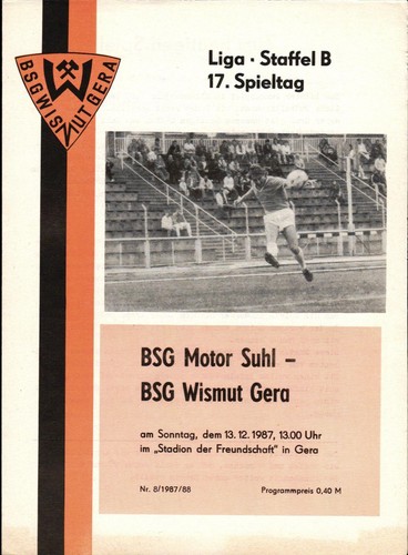Ddr liga bsg - wismut, gera