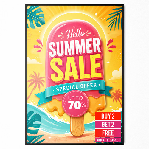 Sommerschlussverkauf poster - sommerschlussverkauf,