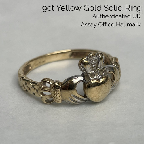 Gelbgold claddagh ring - 9,