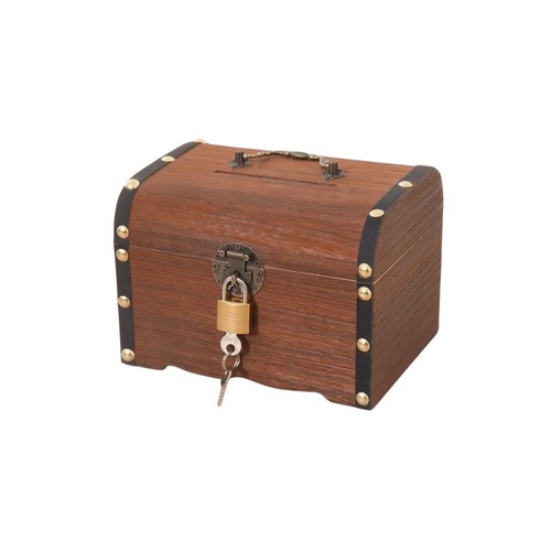 Holz schatztruhe mit schloss - mit,