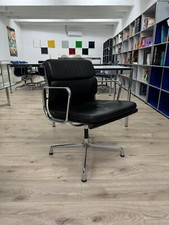 Vitra - EA 207 - Alu Chair / Konferenzstuhl - Softpad - Leder - Schwarz - A686