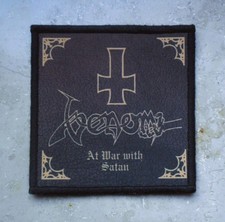 VENOM - AT WAR WITH SATAN -- PATCH / AUFNÄHER -- BLACK METAL / HEAVY METAL