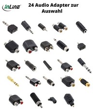 INLINE Audio Adapter Klinke 3,5 6,3 mm Cinch Buchse Stecker 24 Stück zur Auswahl