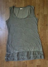 ENNA (Waschbär) Tunika Shirt Grün Olive Bio Baumwolle Gr. 38 Lagenlook Longshirt