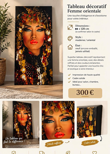 Wandbild orientalische frau - wandbild,