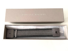 ***EDLES LEDERARMEBAND MIT PERLEN VON FABIANA FILIPPI/GRAU-SILBER/NEUWERTIG***