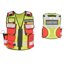 Neu 1204 Sicherheitsweste Security m. 2x Patch, Einsatz-Weste, Hundeführer Weste