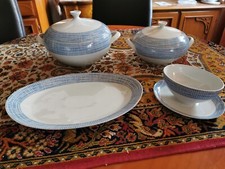 Arzberg Porzellan Bastdekor blau Speiseservice 4 Teile