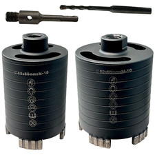Diamant Dosensenker M16 Bohrkrone 68 mm 82 mm Dosenbohrer SDS Set Deckelschlitz