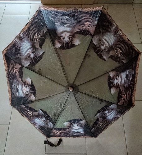 Regenschirm mit katzenmotiven - regenschirm,