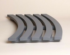 Geschwungene Form Massiv Buche Holz Entenbrett Bad Duschmatte - Satingrau