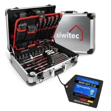 B-Ware siwitec Werkzeugkoffer 139-teilig, Werkzeug Set aus CRV Stahl, Profi Werk