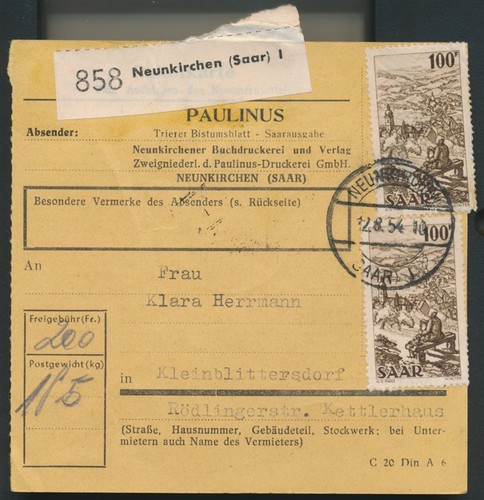 387845 saarland mef 288 - mef, nr.288(2)