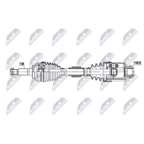 Nty antriebswelle 564mm - antriebswelle,