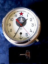 Sowjetische CCCP Russische U-Boot Uhr Schiffsuhr Borduhr UdSSR Wanduhr