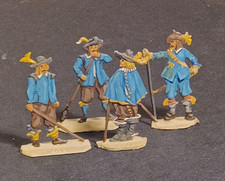 4 Zinnfiguren flach 30mm 30jähr Krieg Offiziere Musketier Schweden Droste top SB